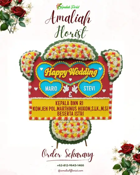 Papan Bunga Pernikahan Ori